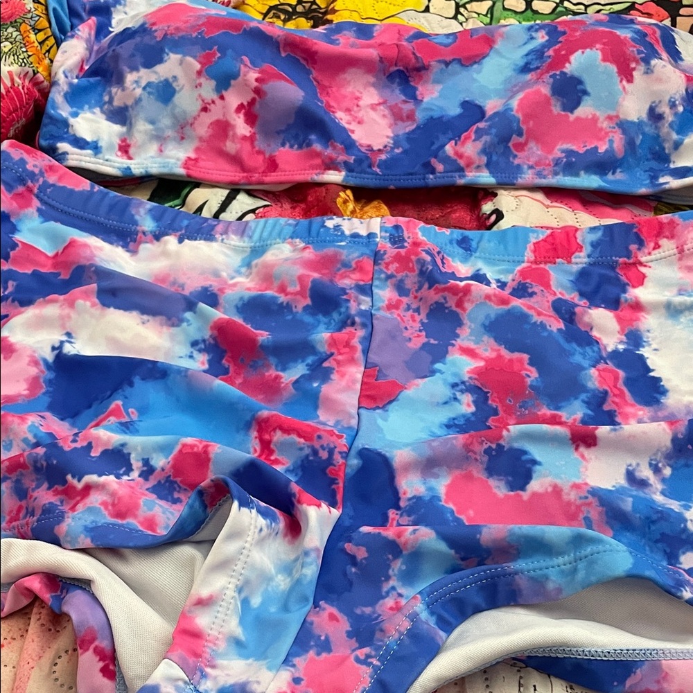 Colorful Tie-Dye Bikini Set